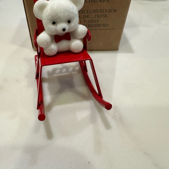 TEDDY BEAR COLLECTION ORNAMENT TEDDY IN ROCKER - Picture 3 of 16